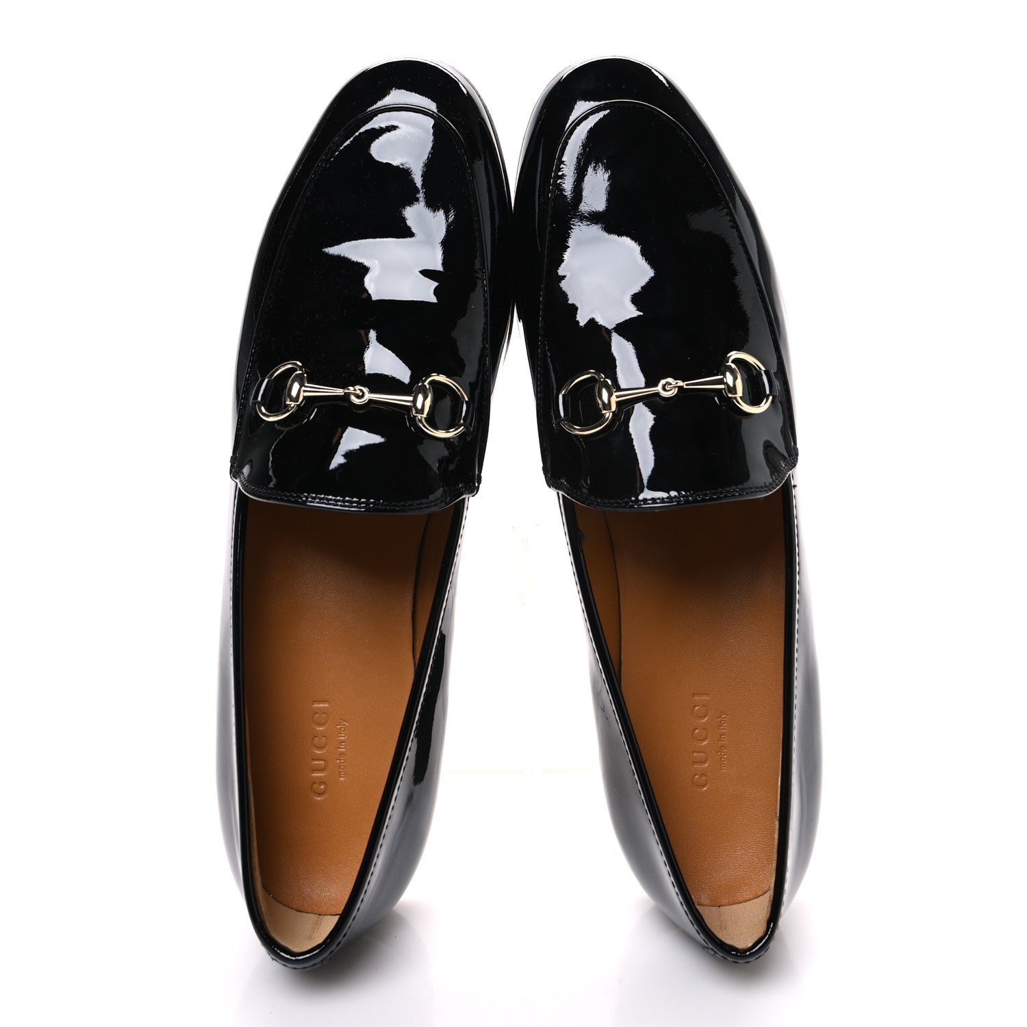 Gucci Patent Womens Jordaan Loafers 40 Black 2 of 11