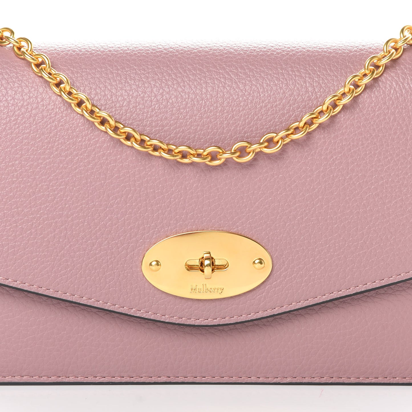 Small Classic Grain Calfskin Small Darley Mocha Rose