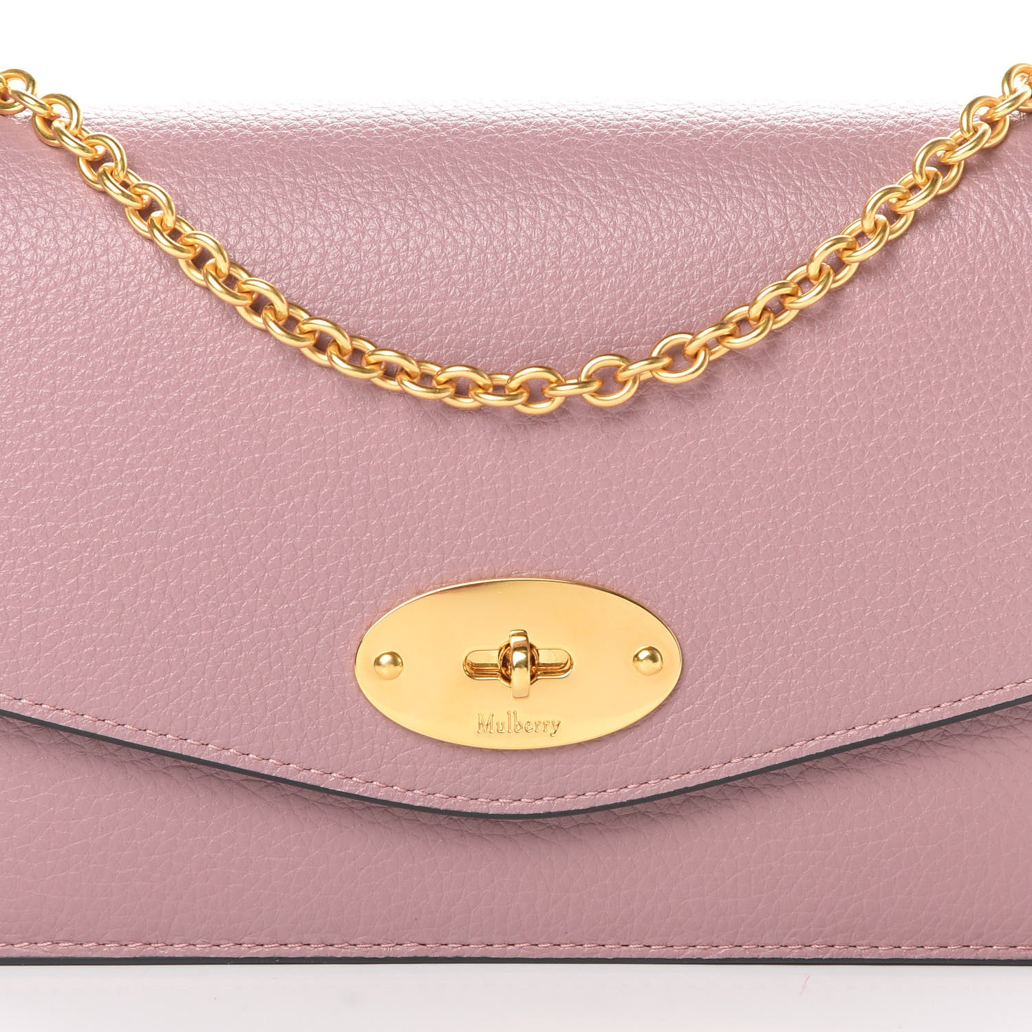 Mulberry Small Classic Grain Calfskin Small Darley Mocha Rose 9 of 12