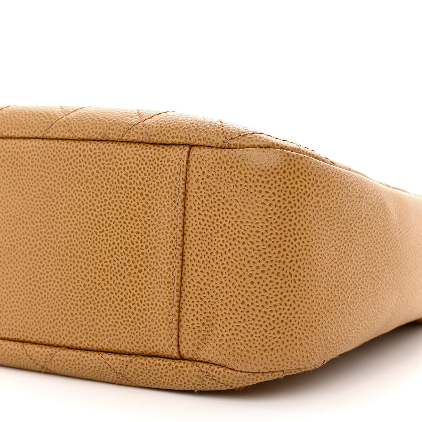 Caviar Quilted Timeless CC Shoulder Bag Beige
