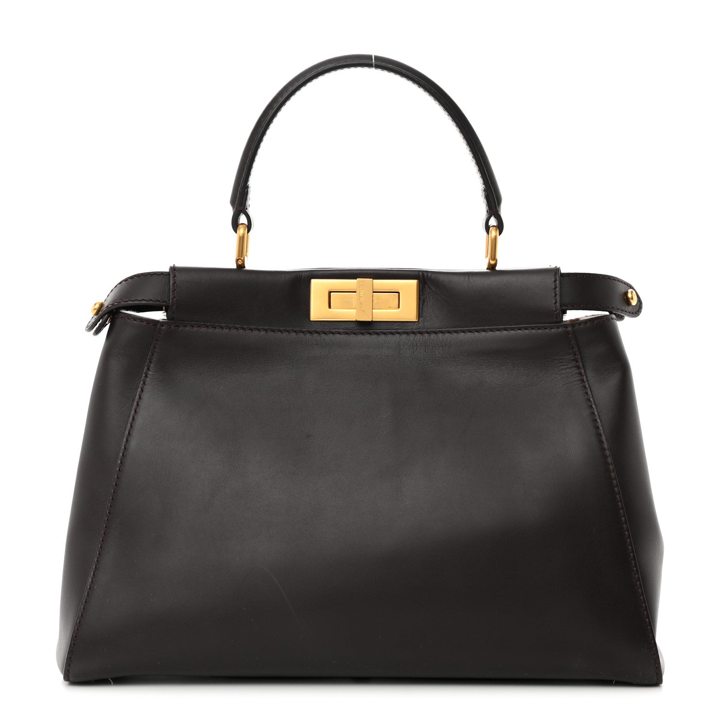 Fendi Vitello Calf Hair Zebra Print Medium Peekaboo Iconic Satchel Black 1 of 20