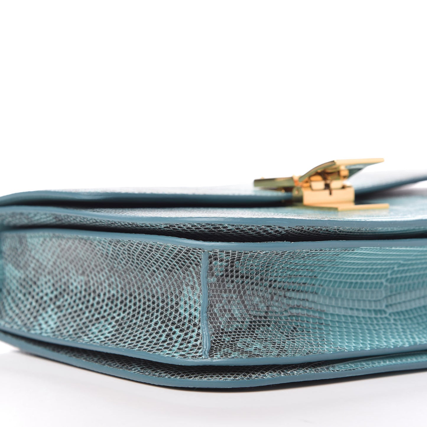 Lizard Medium Classic Box Flap Bag Antarctic