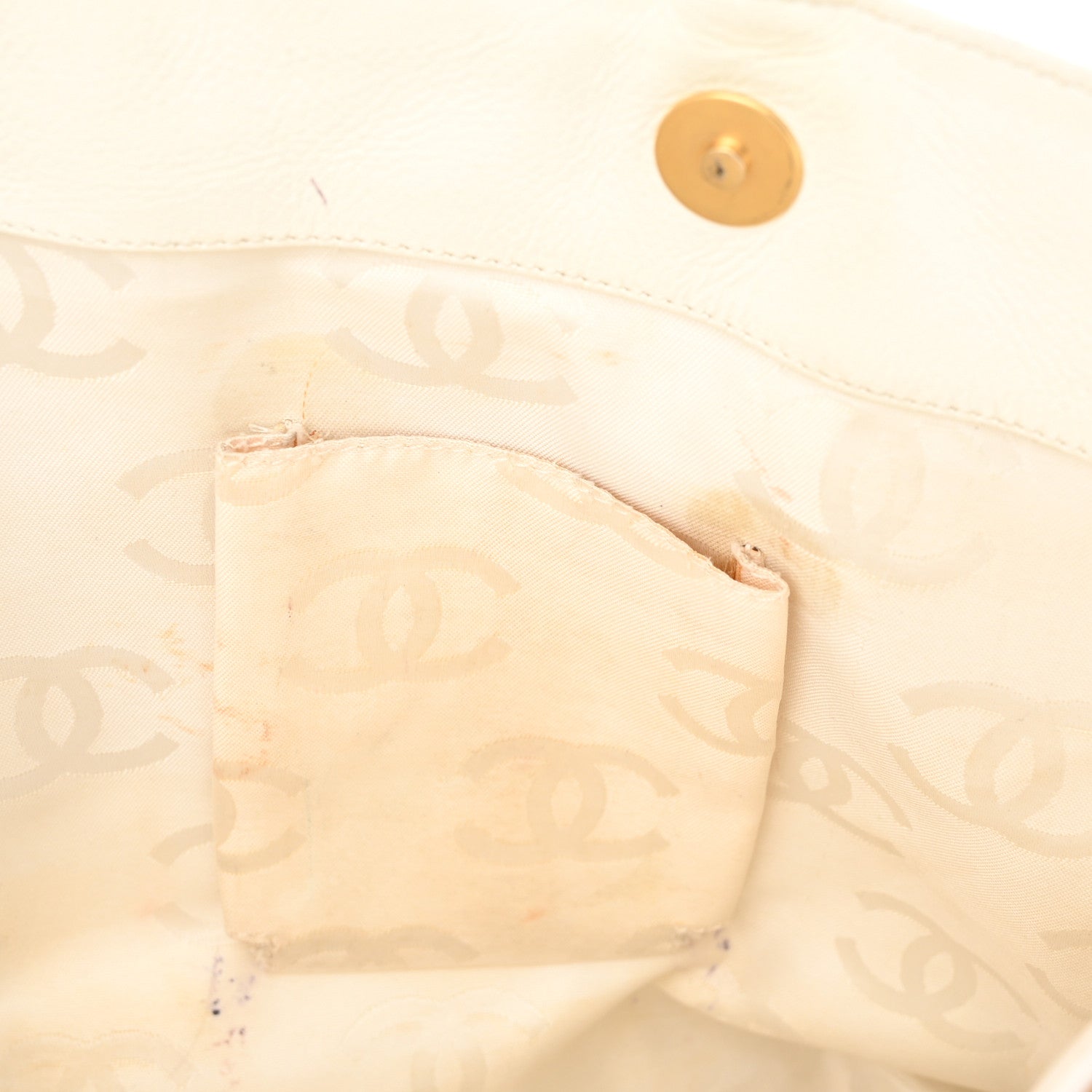 Chanel Caviar CC Timeless Tote White 11 of 23