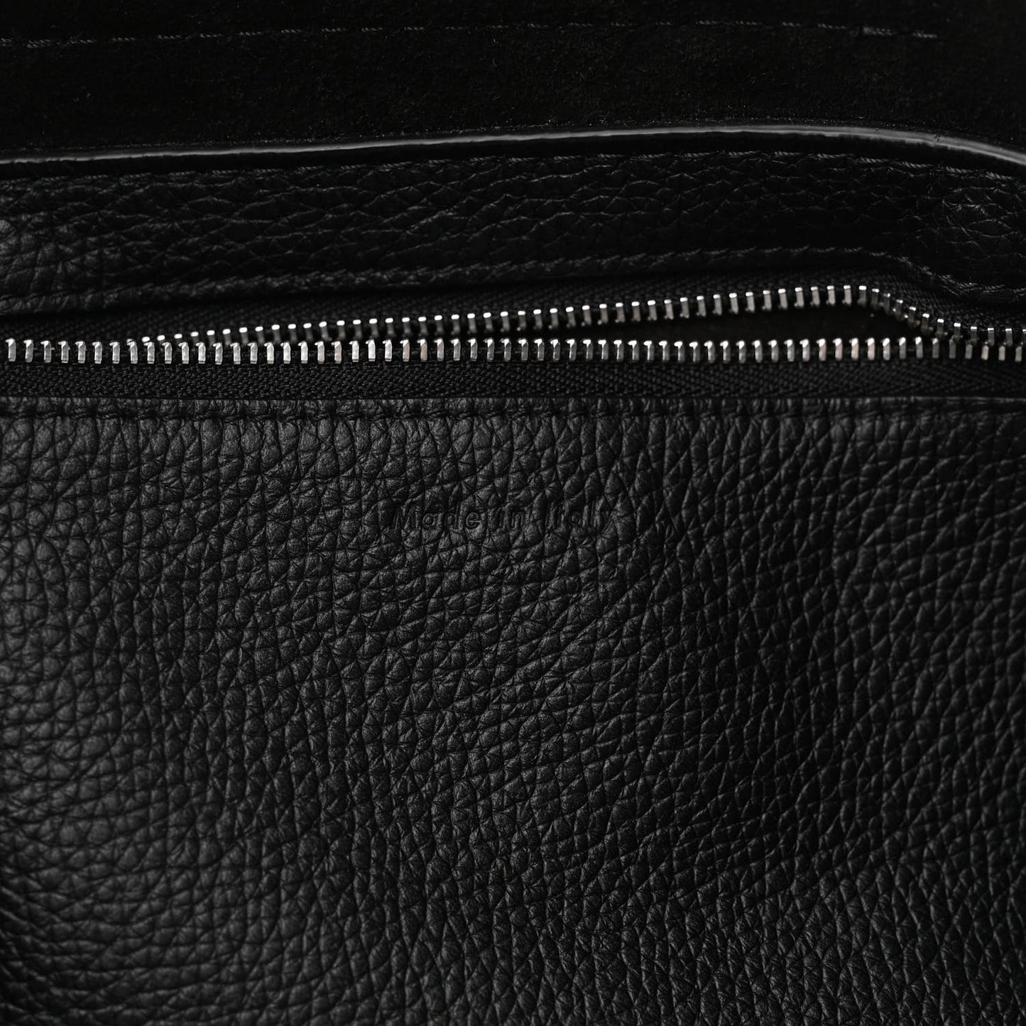 Supple Grained Calfskin Medium Big Bag Black