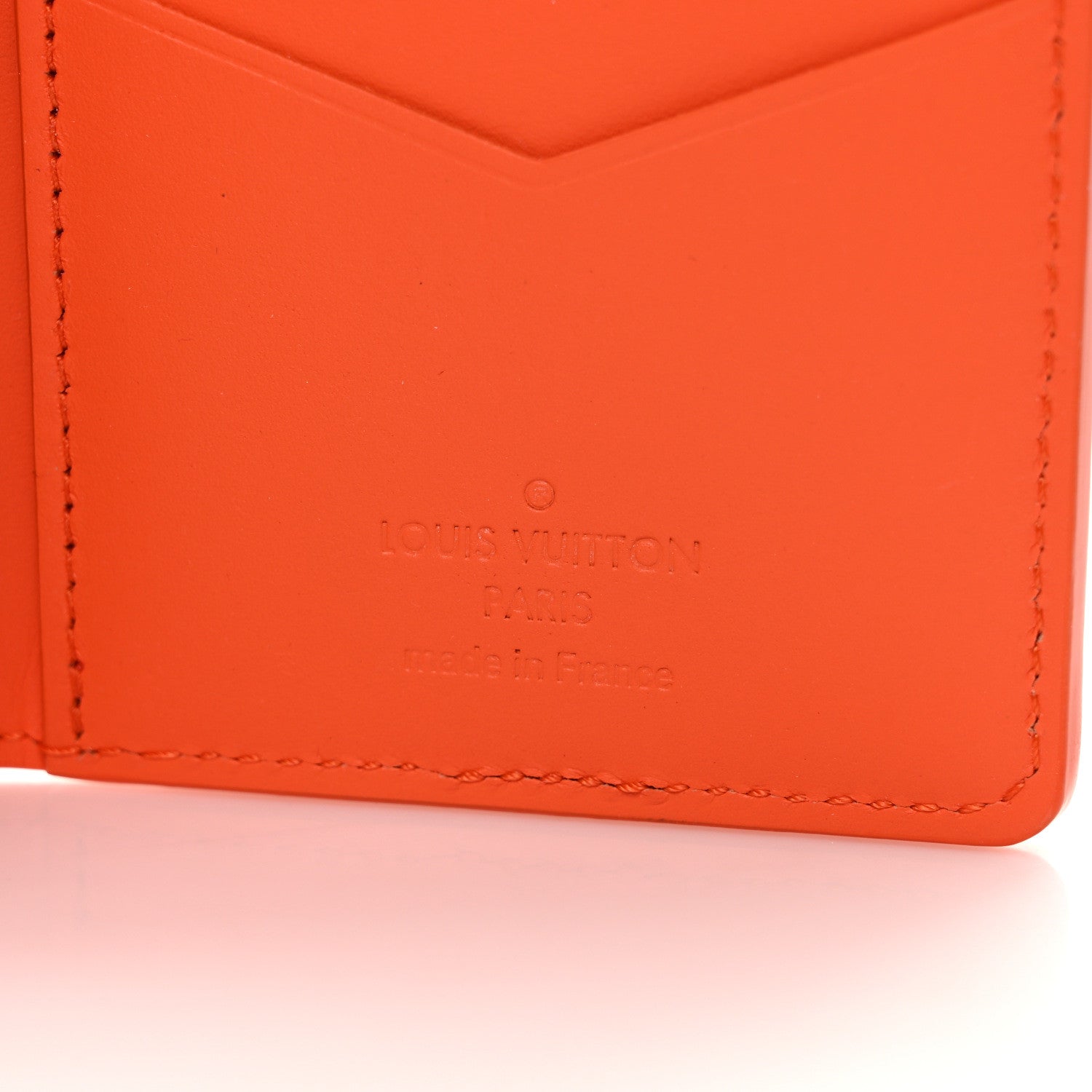 Louis Vuitton Grained Calfskin Pocket Organizer Orange 5 of 6