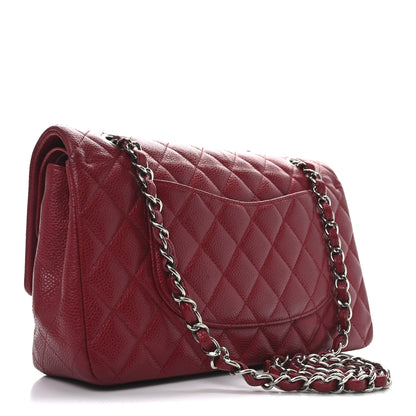 Chanel Caviar Quilted Medium Double Flap Red 3 of 10