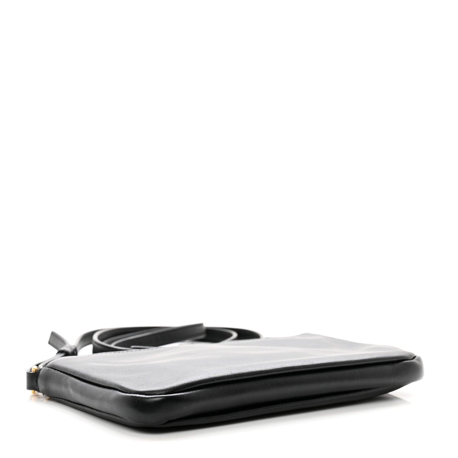 Saint Laurent Calfskin Monogram Phone Pouch Crossbody Bag Black 4 of 9