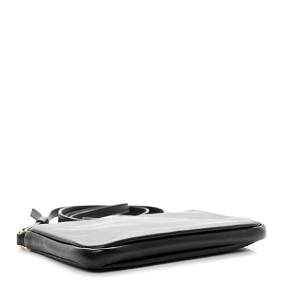 Saint Laurent Calfskin Monogram Phone Pouch Crossbody Bag Black 4 of 9