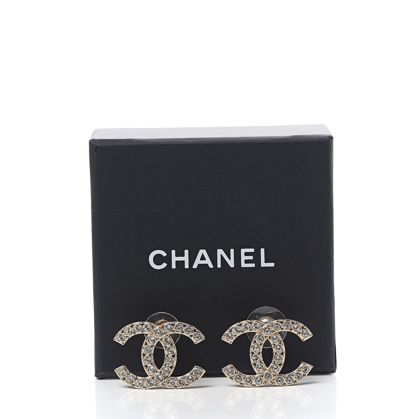 Crystal CC Earrings Gold