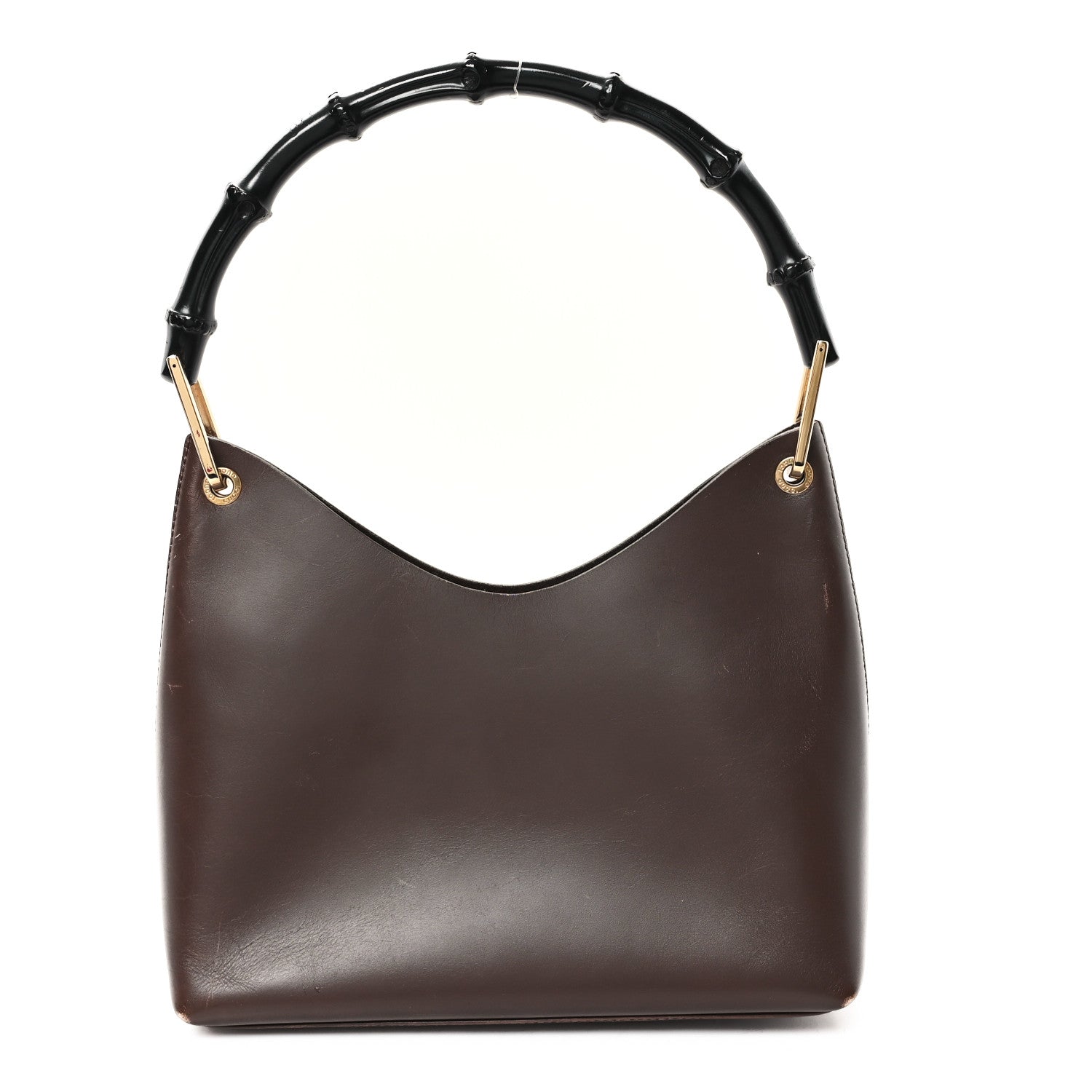 Gucci Calfskin Bamboo Shoulder Bag Brown 1 of 14