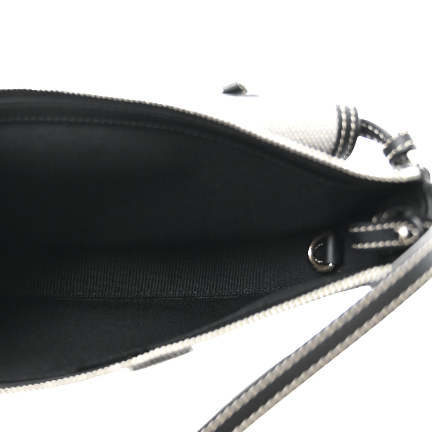 Canvas Horseferry Print Double Olympia Shoulder Bag Black
