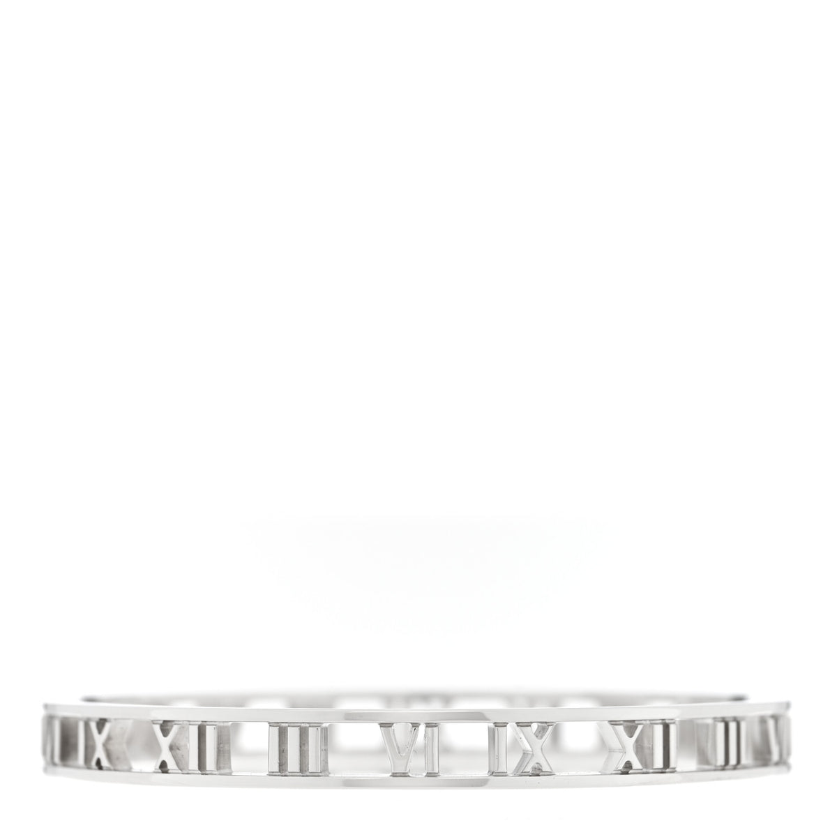 Sterling Silver Narrow Atlas Open Bangle Bracelet