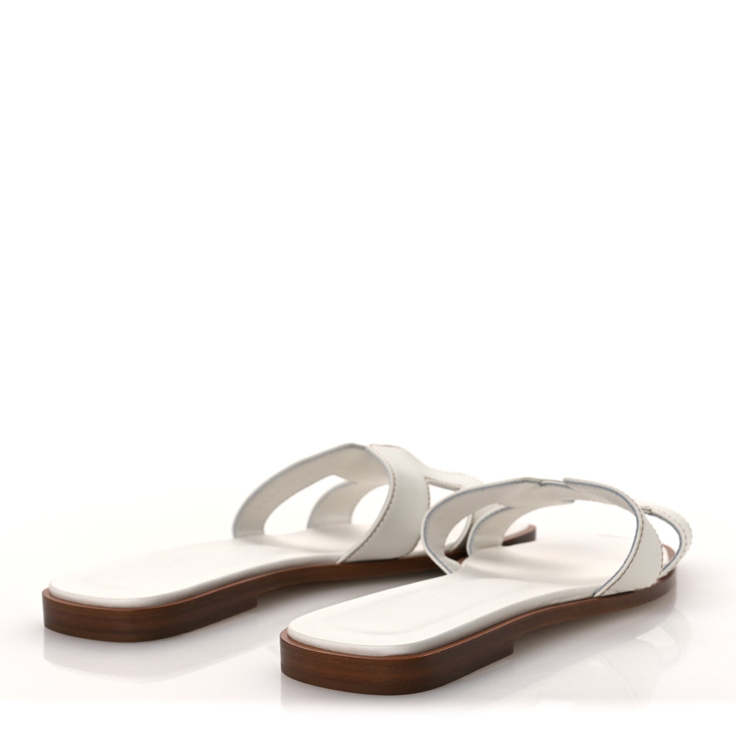 Box Calfskin Oran Sandals 38 White