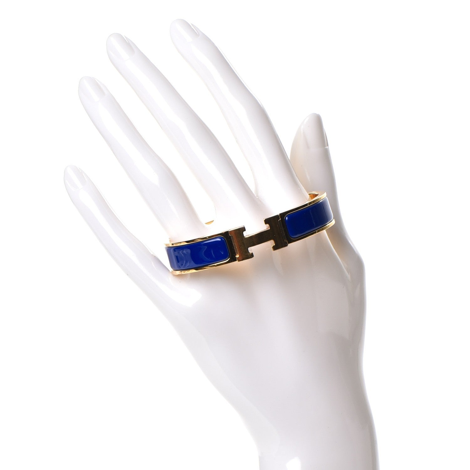 Hermes Narrow Enamel Clic Clac H Bracelet PM Bleu Royal 2 of 5