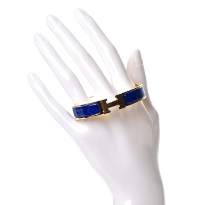 Hermes Narrow Enamel Clic Clac H Bracelet PM Bleu Royal 2 of 5