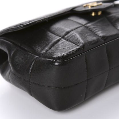 Chanel Lambskin Quilted Mini Chocolate Bar Camellia Flap Black 6 of 11
