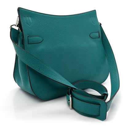 Hermes Taurillon Clemence Jypsiere 28 Bleu Paon 3 of 12
