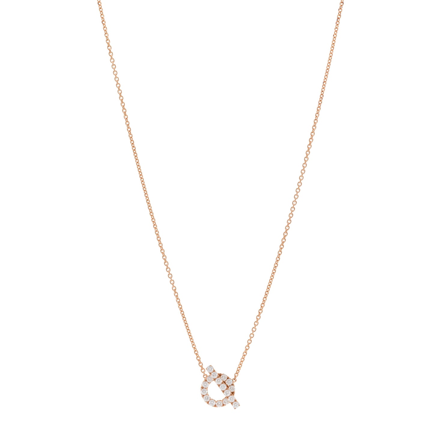 18K Rose Gold Diamond Finesse Pendant Necklace