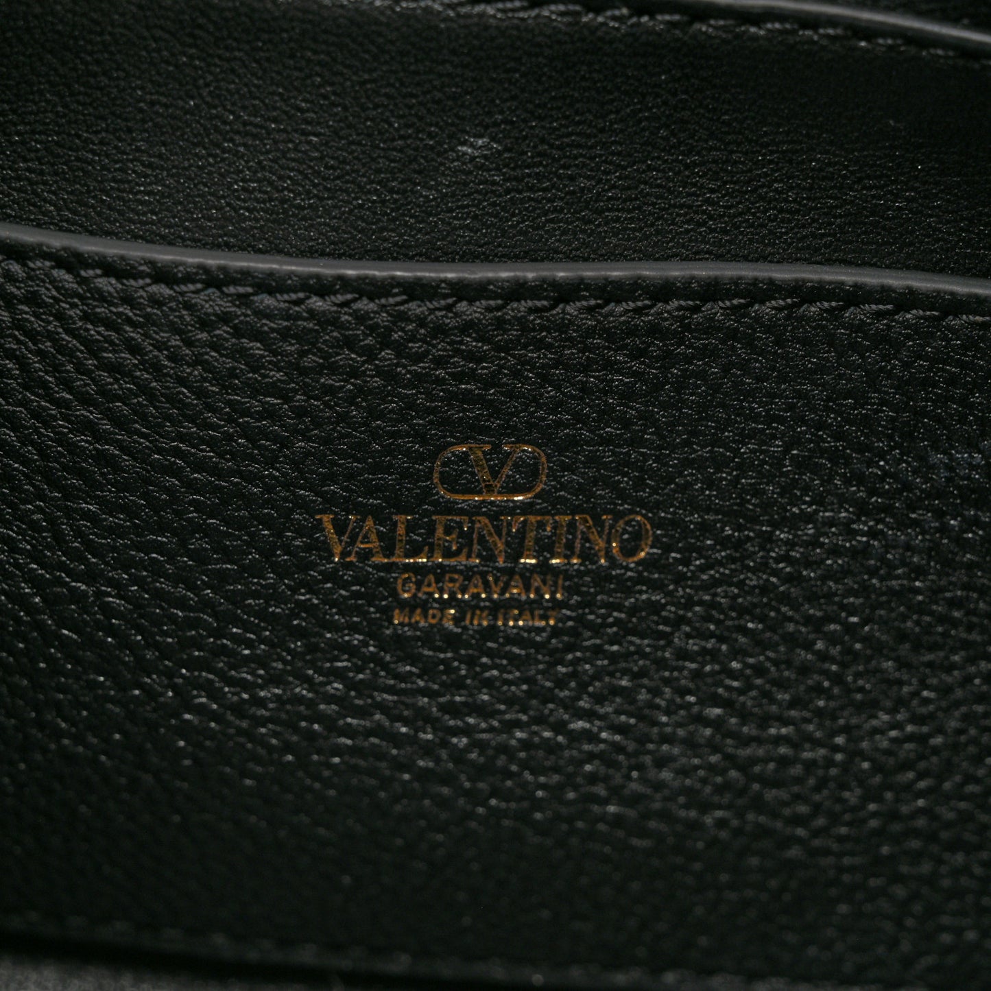 Pebbled Calfskin Rockstud Bowling Bag Black