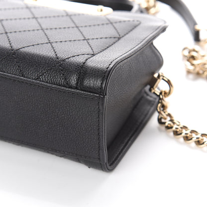 Chanel Grained Calfskin Stitched Mini Label Click Shopper Tote Black 8 of 8