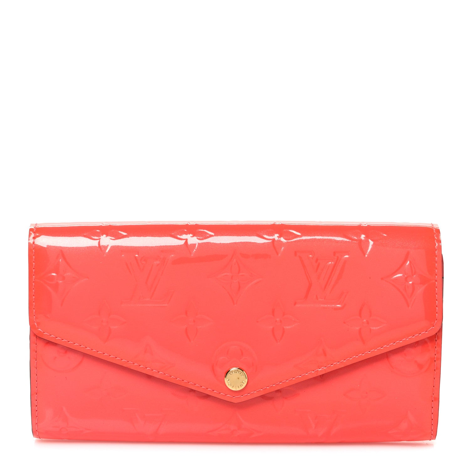 Louis Vuitton Vernis Sarah Wallet NM Rose Litchi 1 of 6