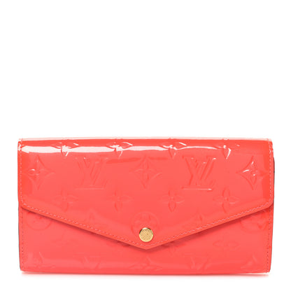 Louis Vuitton Vernis Sarah Wallet NM Rose Litchi 1 of 6