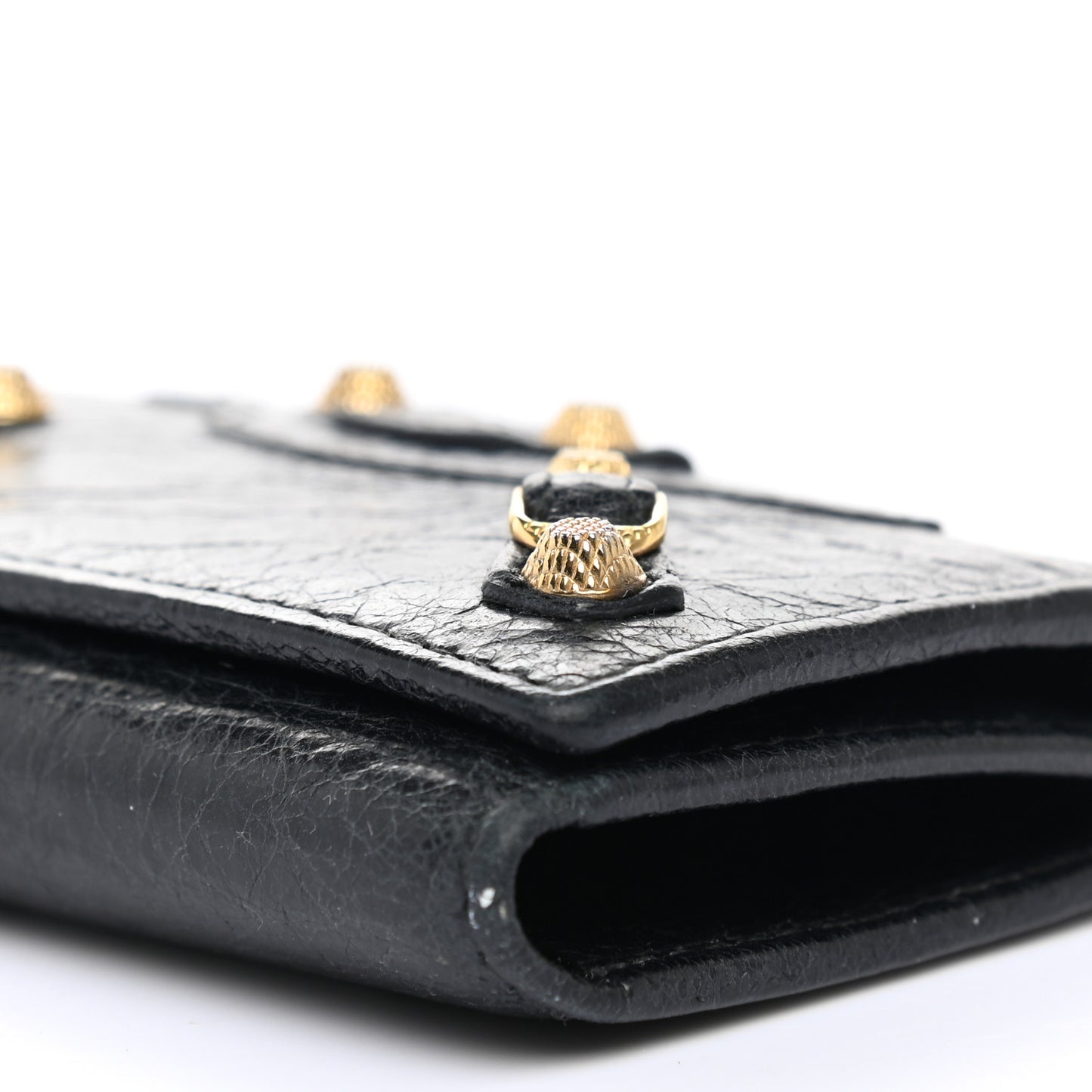 Agneau Giant 12 Gold Hardware Osaka Key Holder Black