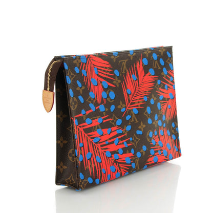 Louis Vuitton Monogram Jungle Dots Toiletry Pouch 26 Coquelicot Denim 3 of 7
