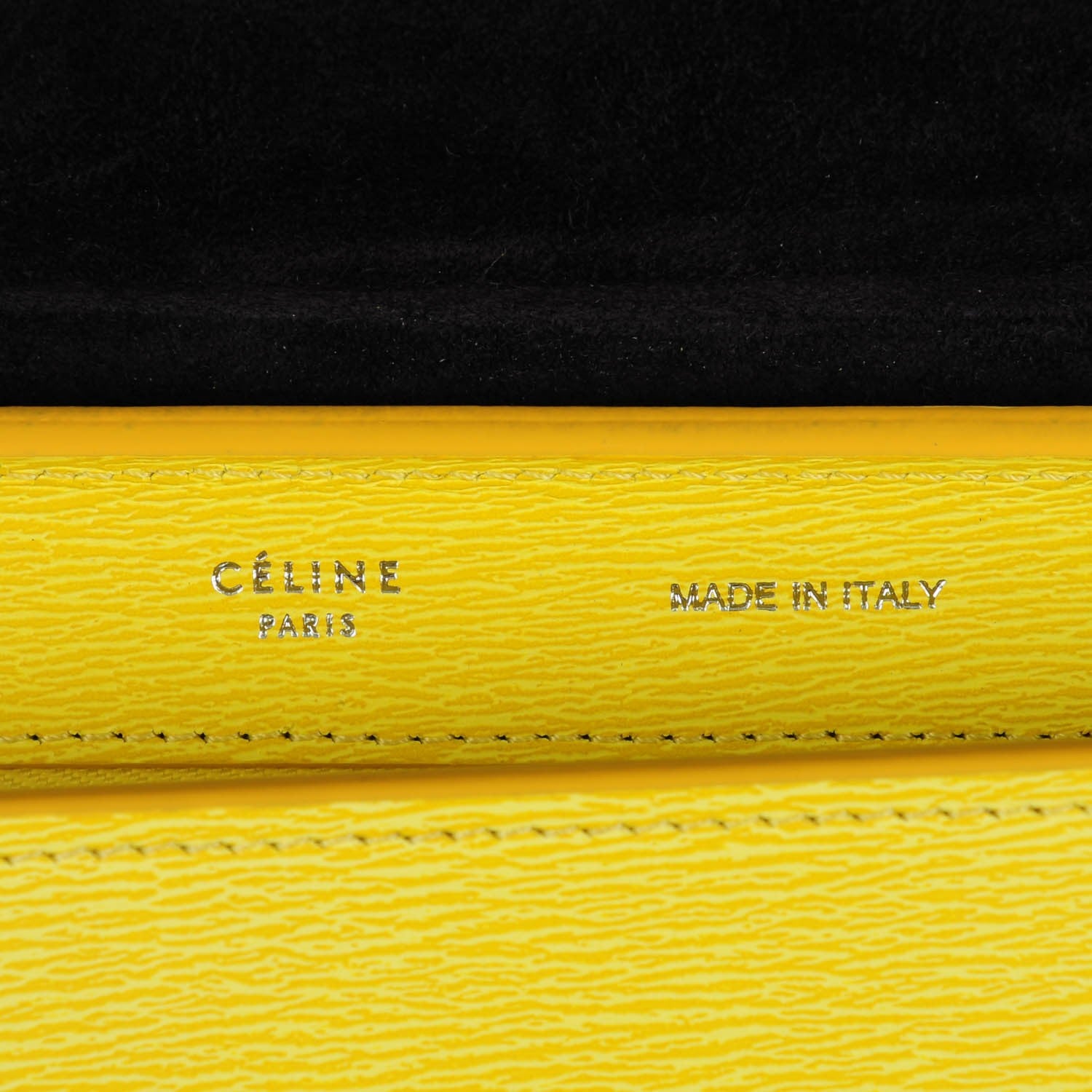 Celine Liege Calfskin Small Trapeze Fluo Yellow 5 of 7