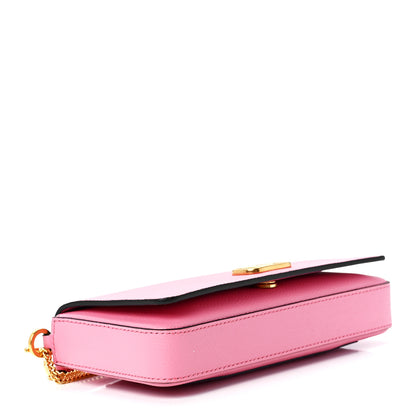 Valentino Garavani Grainy Calfskin Vlogo Pouch With Chain Candy Rose 4 of 10