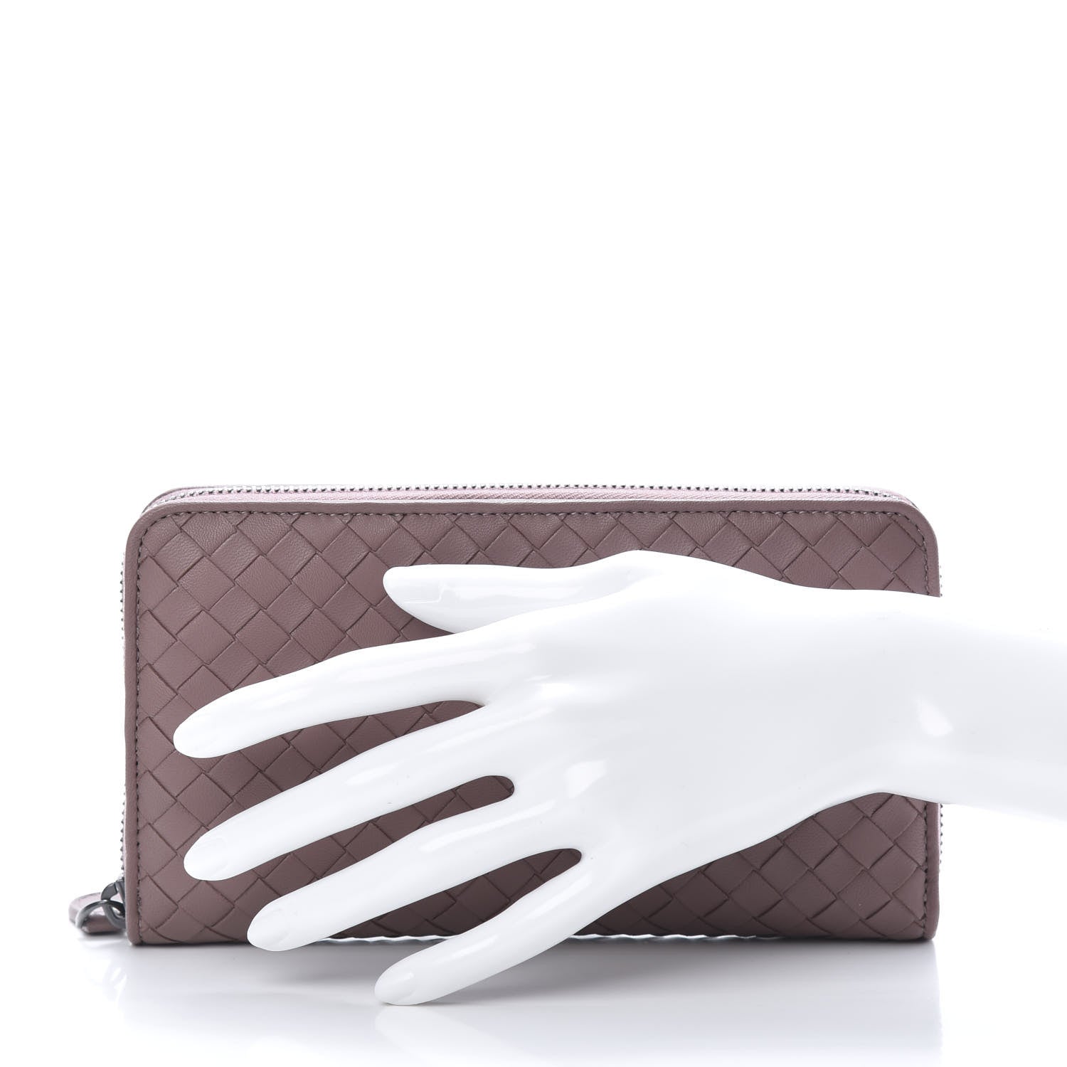Bottega Veneta Nappa Intrecciato Zip Around Wallet Deco Rose 2 of 9