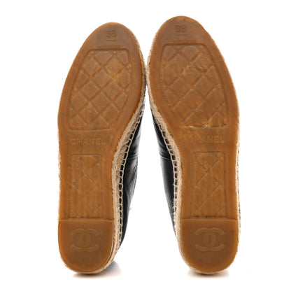 Chanel Lambskin CC Espadrilles 38 Dark Navy 6 of 13