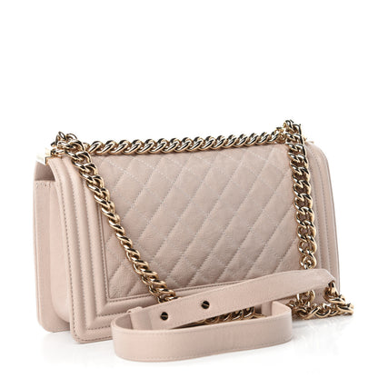 Chanel Caviar Quilted Medium Boy Flap Beige 3 of 11