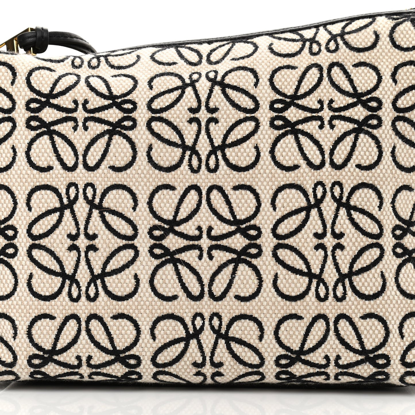 Jacquard Anagram Calfskin Small Cubi Bag Ecru Black