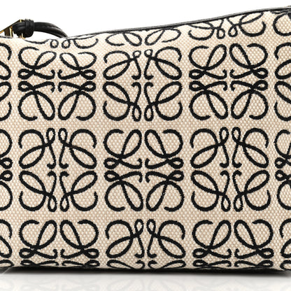 Loewe Jacquard Anagram Calfskin Small Cubi Bag Ecru Black 9 of 11