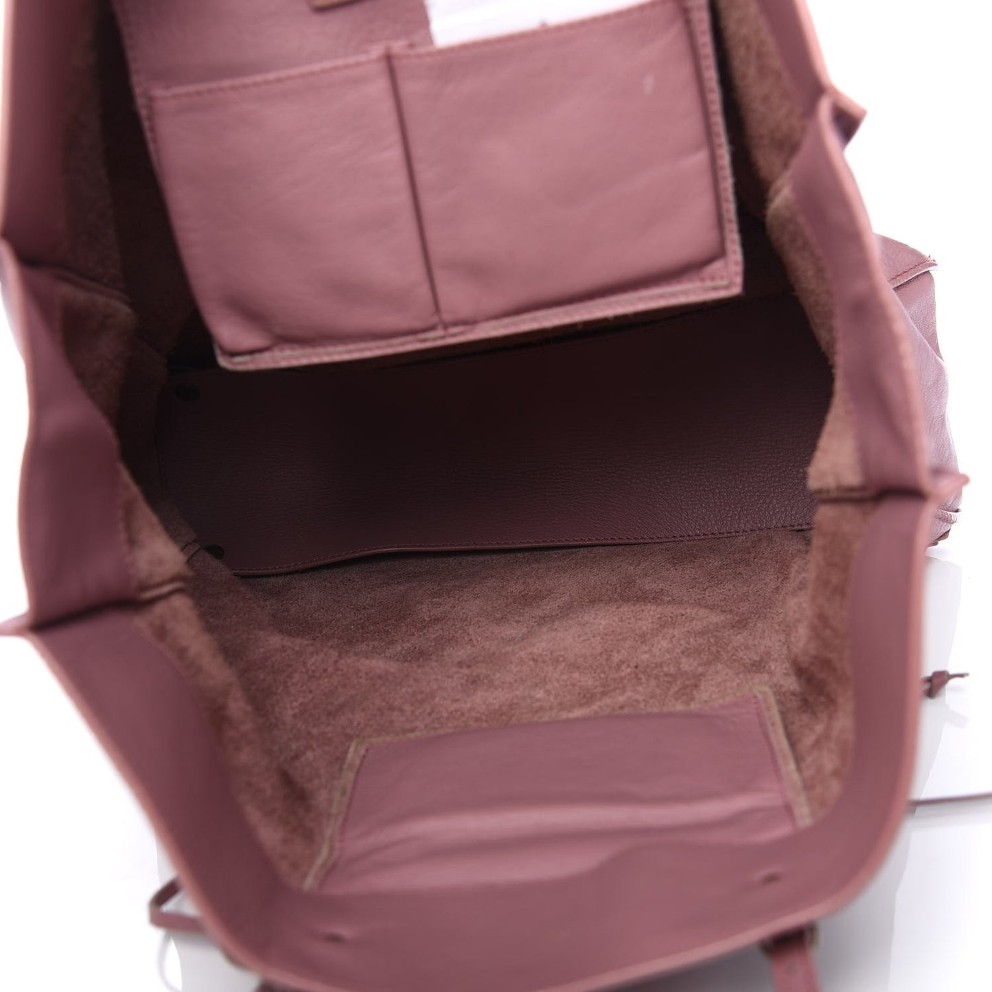 Calfskin Papier Ledger Tote Pink