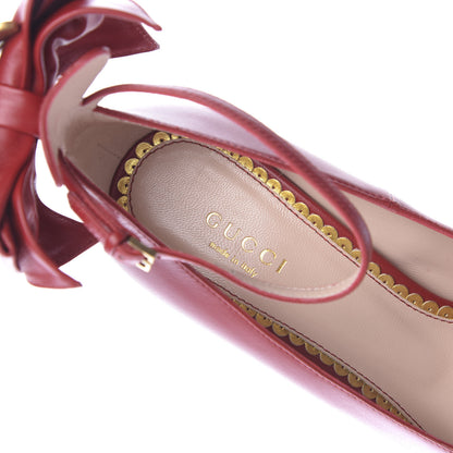 Gucci Nappa Queen Margaret Pumps 36 Hibiscus Red 8 of 10