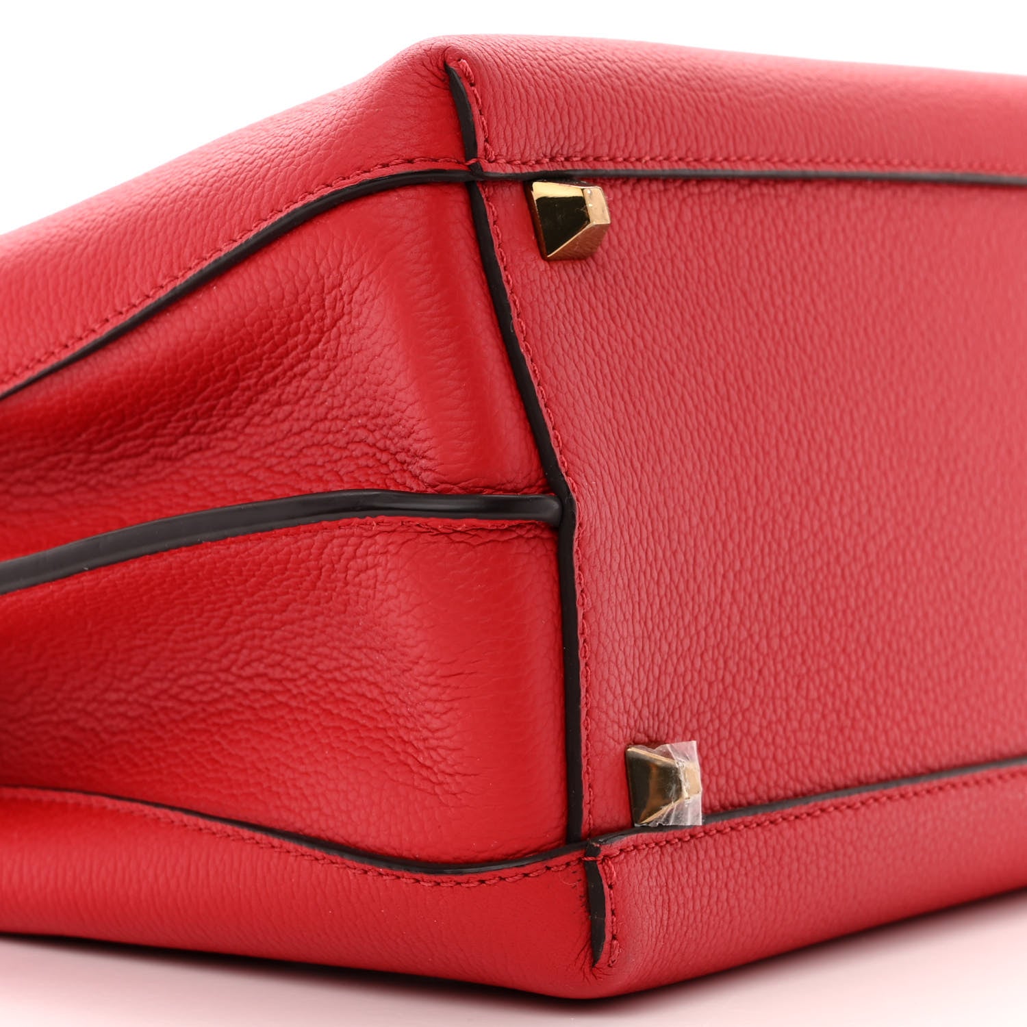 MCM Grained Calfskin Medium Milla Tote Ruby Red 10 of 13