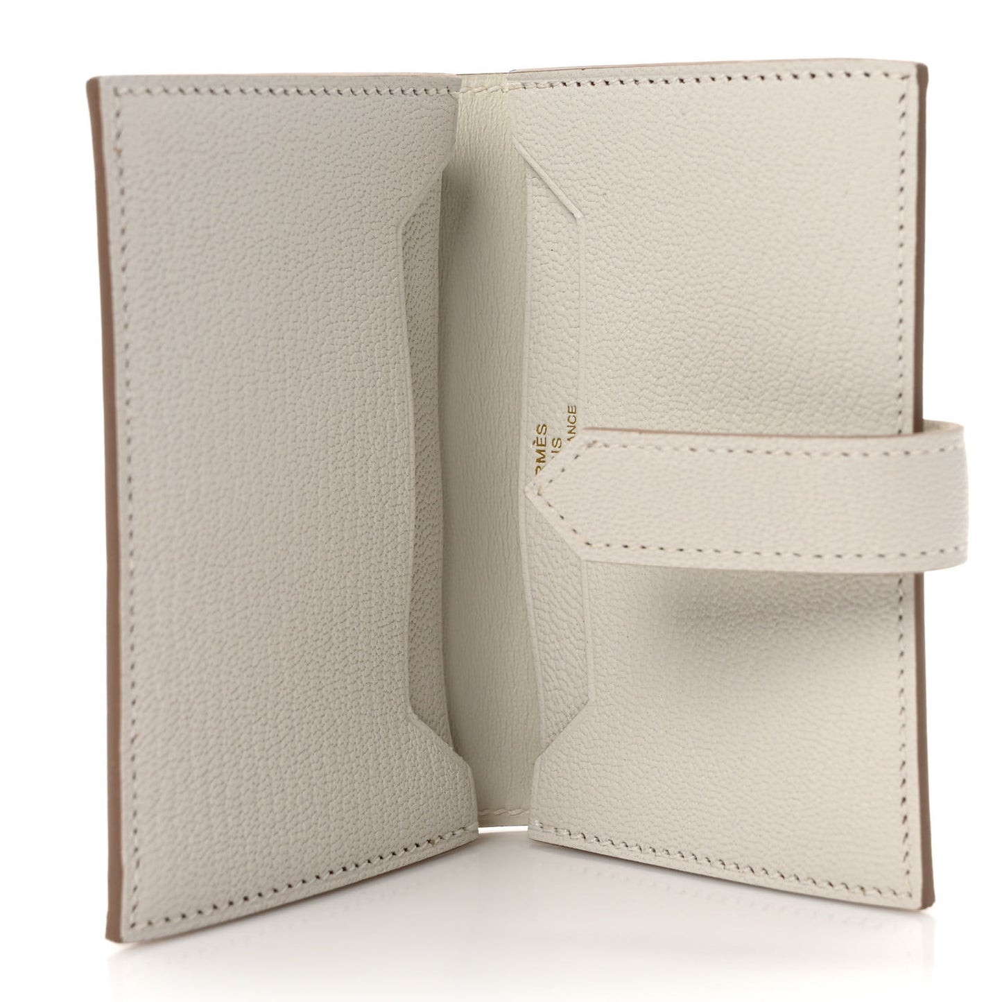Chevre Mysore Bearn Card Holder Wallet Gris Perle