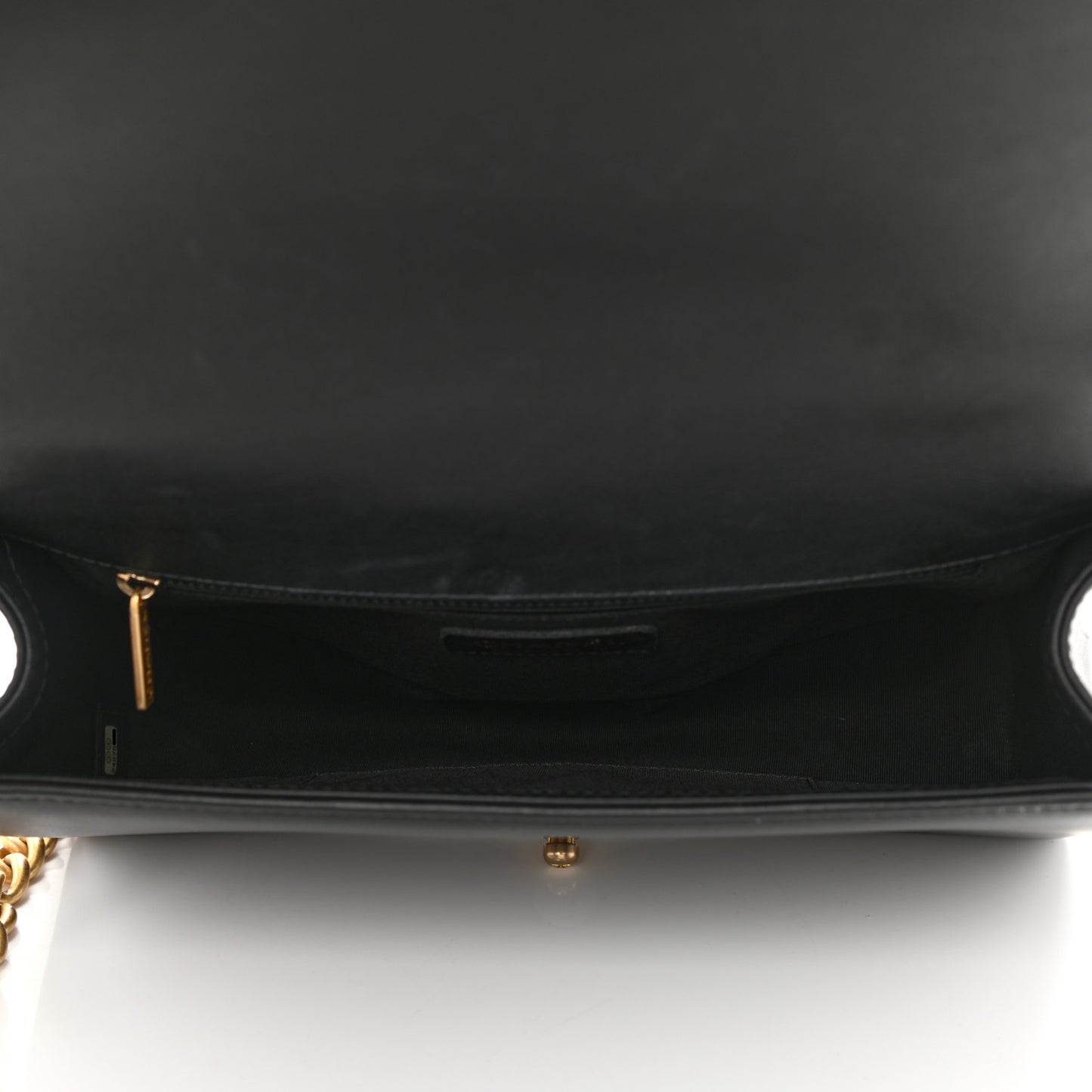 Calfskin Quilted New Medium Boy Top Handle Flap Black