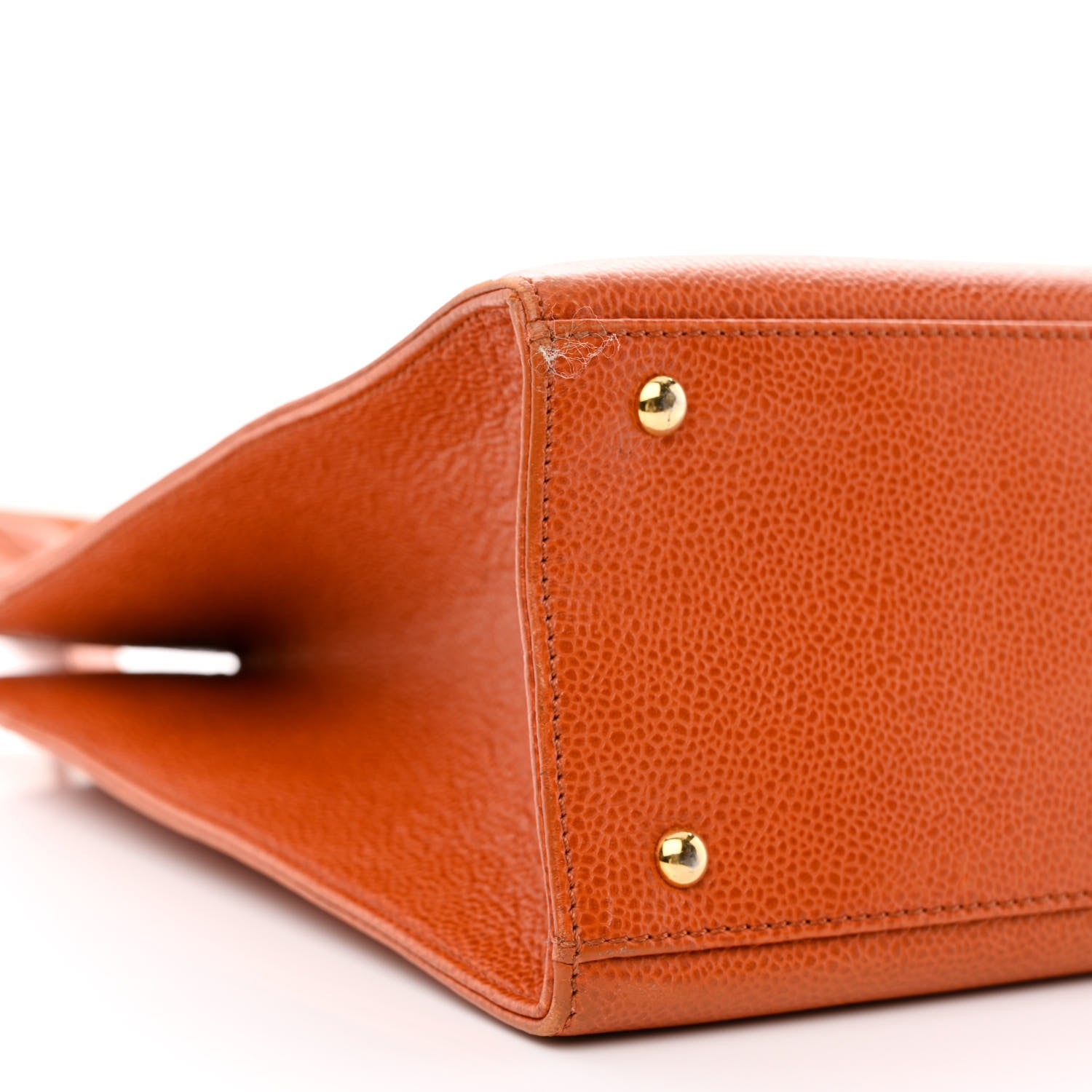 Chanel Caviar Logo Shoulder Bag Orange 10 of 11