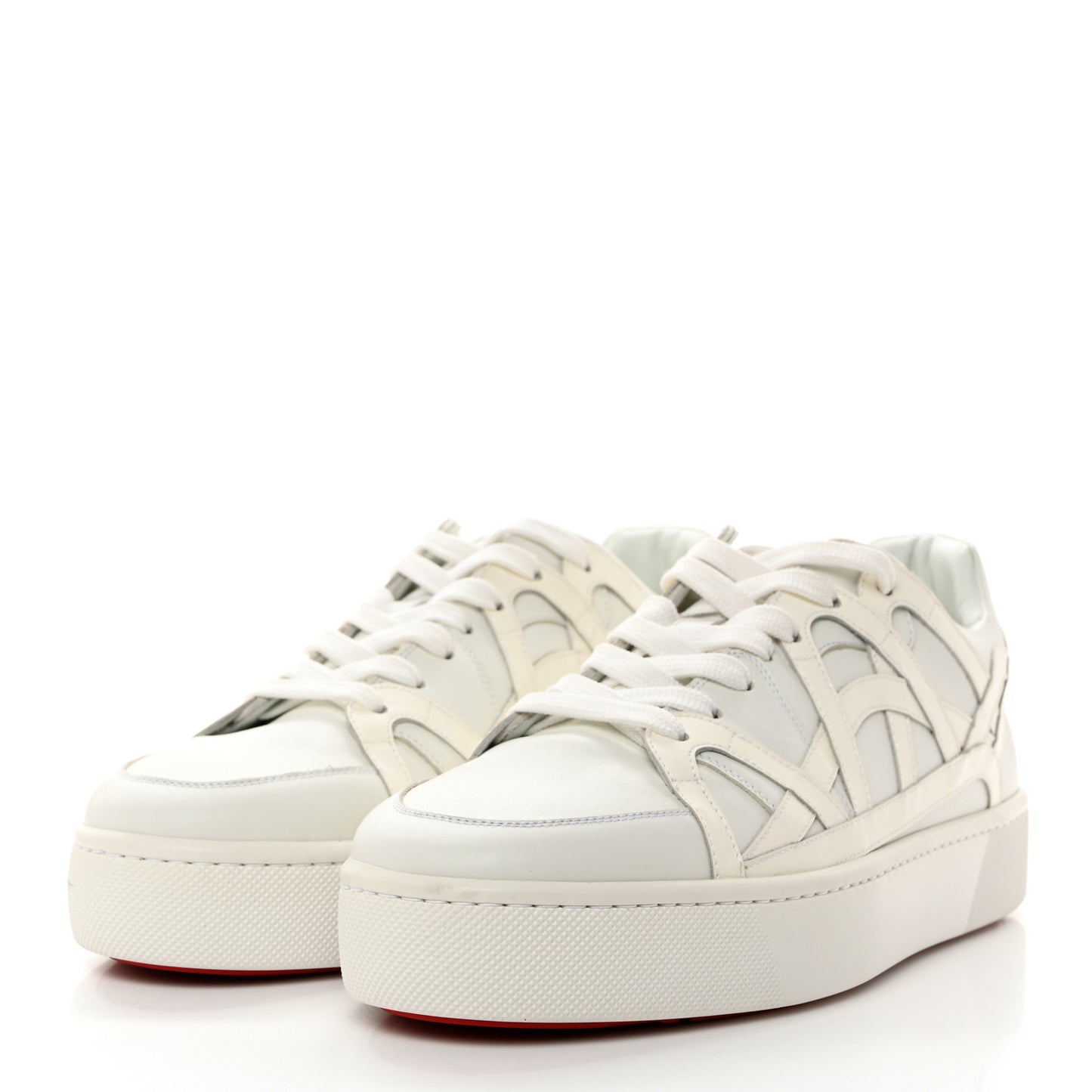 Calfskin Mens 2002SL Low Sneakers 43 White