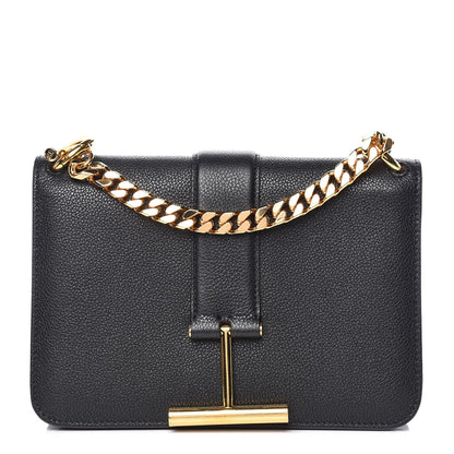 Tom Ford Grained Calfskin Tara Chain Shoulder Bag Black 1 of 8