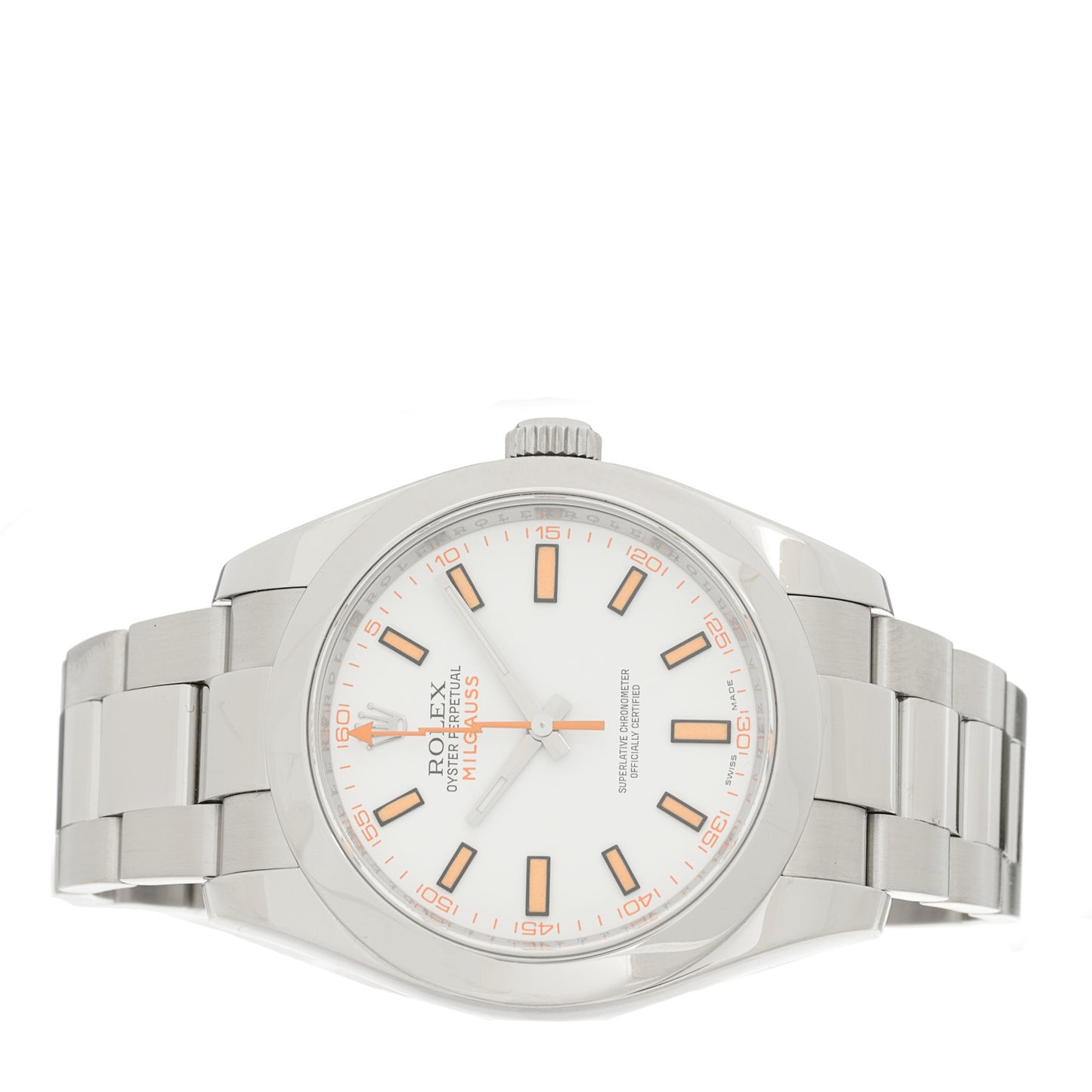 Stainless Steel 40mm Oyster Perpetual Milgauss Watch  White 116400