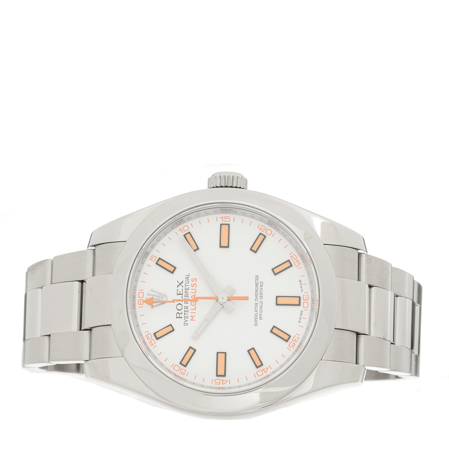 Rolex Stainless Steel 40mm Oyster Perpetual Milgauss Watch  White 116400 2 of 4