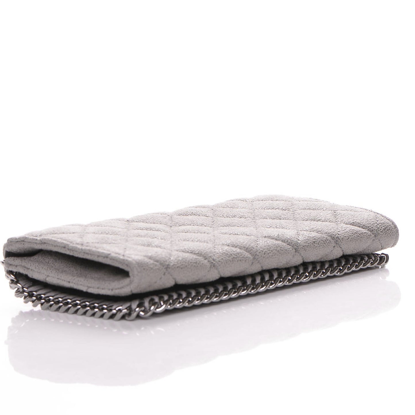 Shaggy Deer Quilted Falabella Flap Wallet Grey