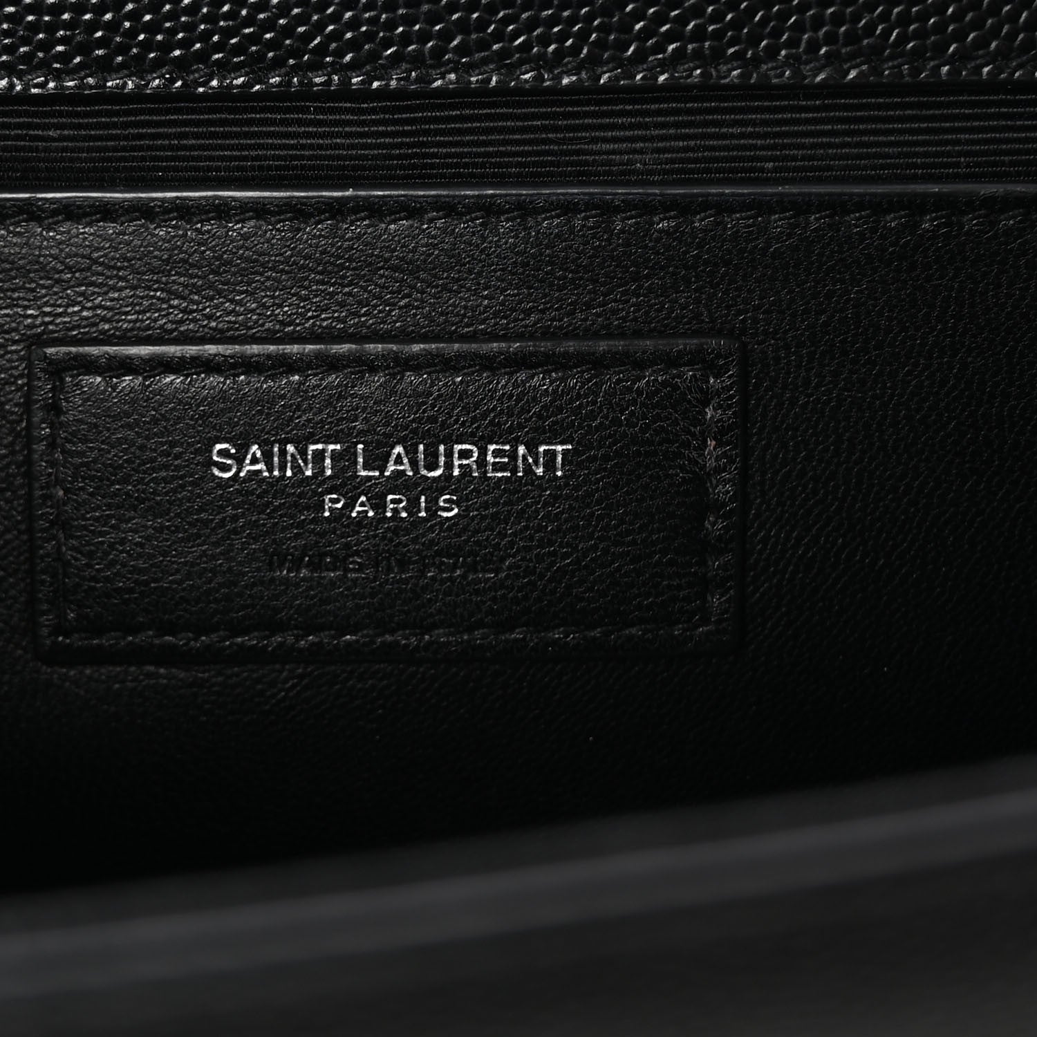 Saint Laurent Grain De Poudre Medium Classic Monogram Kate Satchel Black 6 of 9
