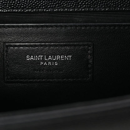 Saint Laurent Grain De Poudre Medium Classic Monogram Kate Satchel Black 6 of 9