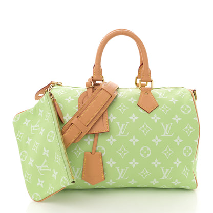 Louis Vuitton Calfskin Monogram Speedy P9 Bandouliere 30 Frozen Lime Vert Clair 3 of 10