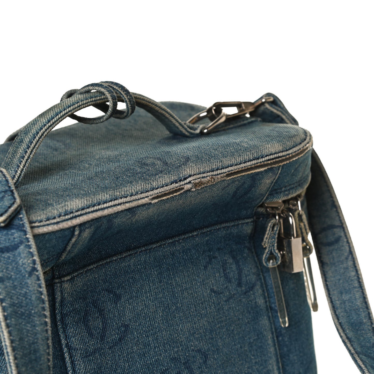 Denim Vanity Cosmetic Case Blue